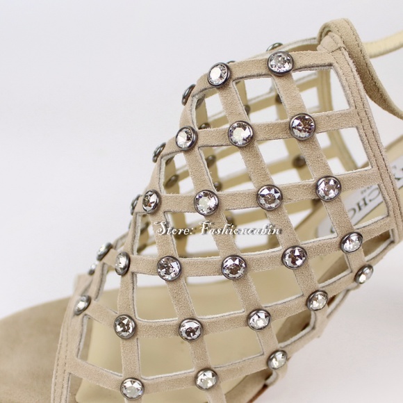 NEW JIMMY CHOO Crystal Strappy Sandals - Picture 7 of 12